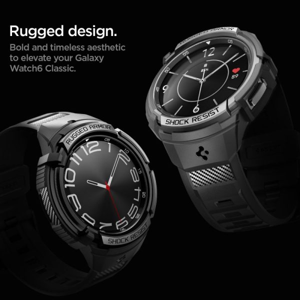 SPIGEN RUGGED ARMOR PRO GALAXY WATCH 6 CLASSIC (47 MM)  BLACK - Image 14